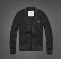 heren abercrombie and fitch truien cardigan knop badge donkergrijs Geen Belasting rnotl324